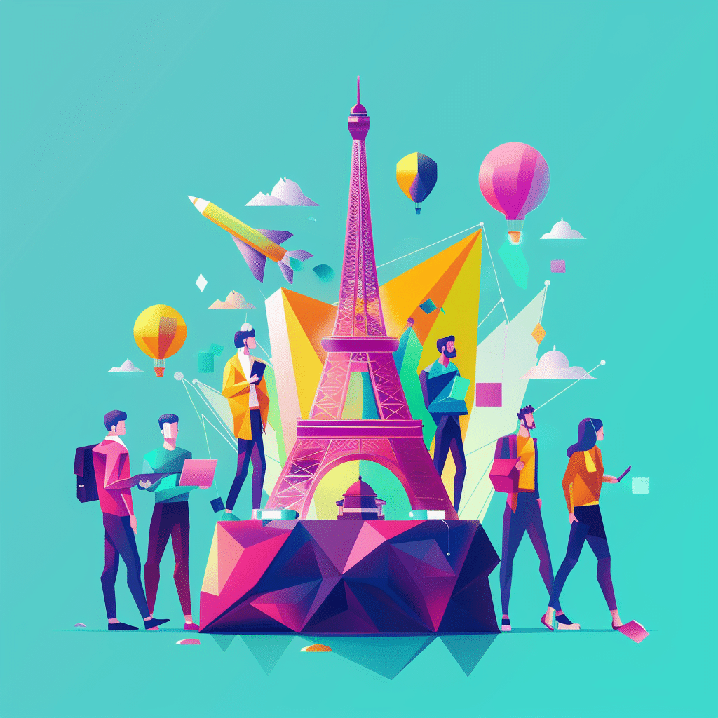 Visual voor online marketing in Frankrijk- eiffeltoren